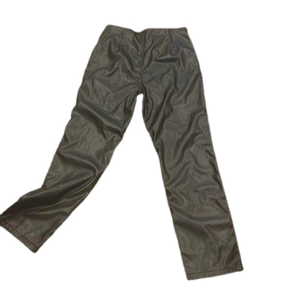 Prettylittlething sz 12 (uk 16) stretch black faux leather side zipper pants - Picture 2 of 11